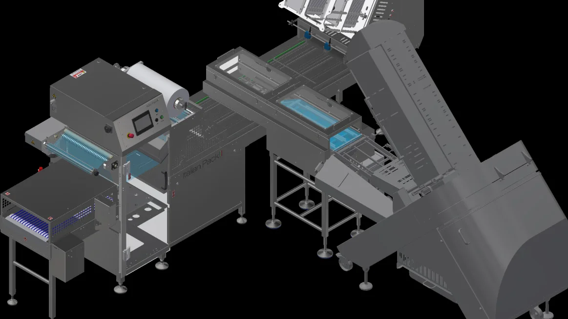Visualization of the joint trade show exhibit by Italianpack and Bizerba