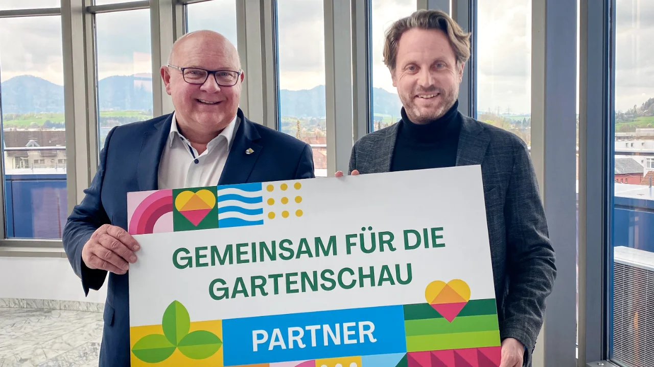 Voller Vorfreude auf eine tolle Gartenschau (v. l.): Oberbürgermeister Helmut Reitemann und Bizerba-CEO und Gesellschafter Andreas W. Kraut